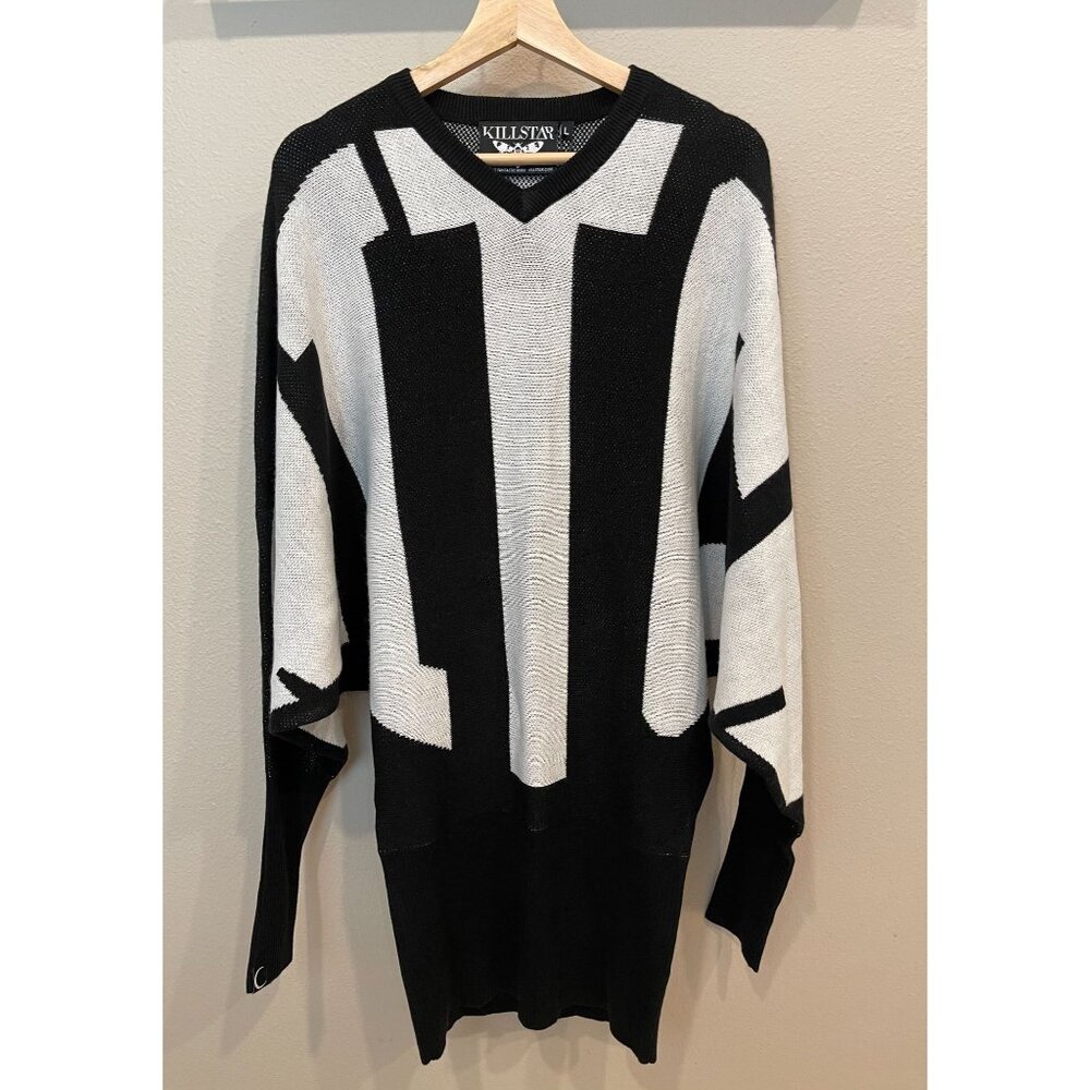 Killstar Witch Knit Sweater Dress Black Large Batwing Grunge Goth Emo